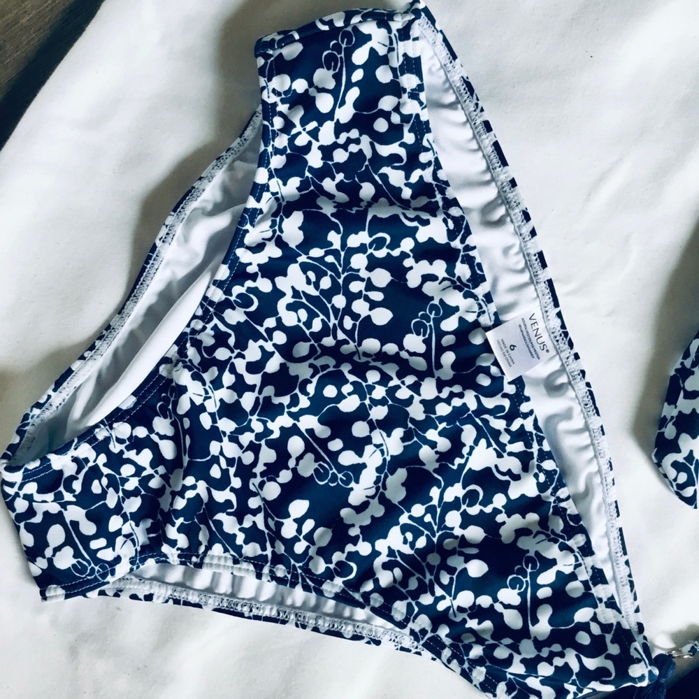 Venus Navy pink and White Bikini